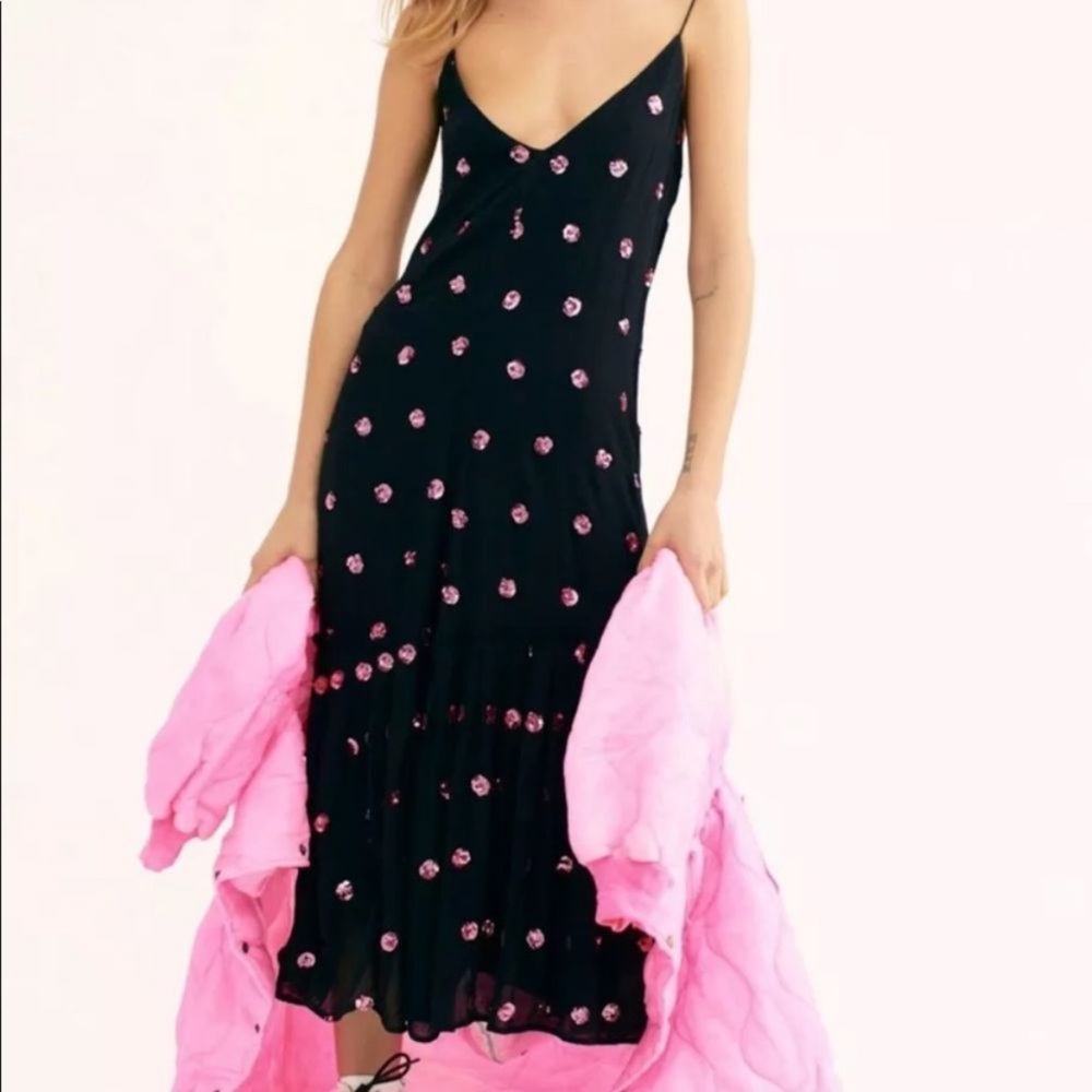 Free People Milky Way Sequin Maxi Dress